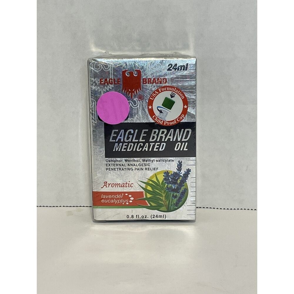 Eagle Brand Medicated Oil Aromatic Lavender‎ Eucalyptus 24ml Pain Relief